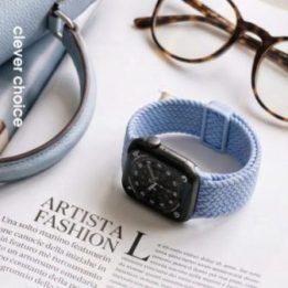 Dirželis Apple Watch 38/40/41/42 mm, šviesiai mėlynas Crong Wave Band