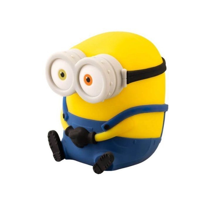 Minions Bob silikoninė LED naktinė lemputė vaikams, 15 cm