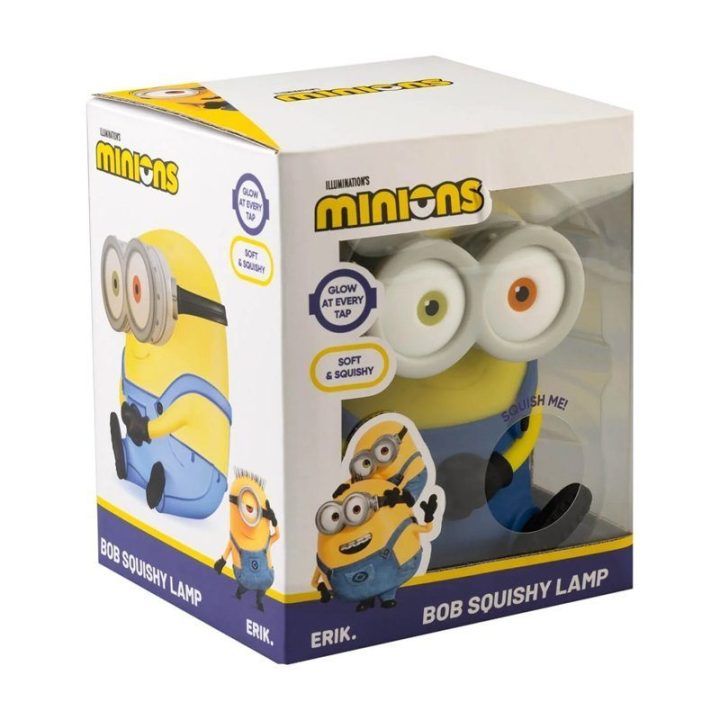 Minions Bob silikoninė LED naktinė lemputė vaikams, 15 cm