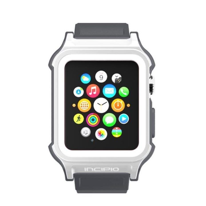 Incipio Octane Band apsauginis dirželis Apple Watch 38/40/41 mm, baltos / pilkos spalvos