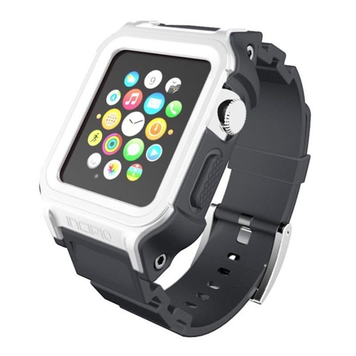 Incipio Octane Band apsauginis dirželis Apple Watch 38/40/41 mm, baltos / pilkos spalvos