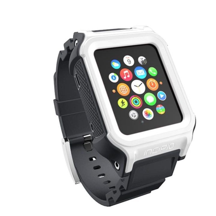 Incipio Octane Band apsauginis dirželis Apple Watch 38/40/41 mm, baltos / pilkos spalvos