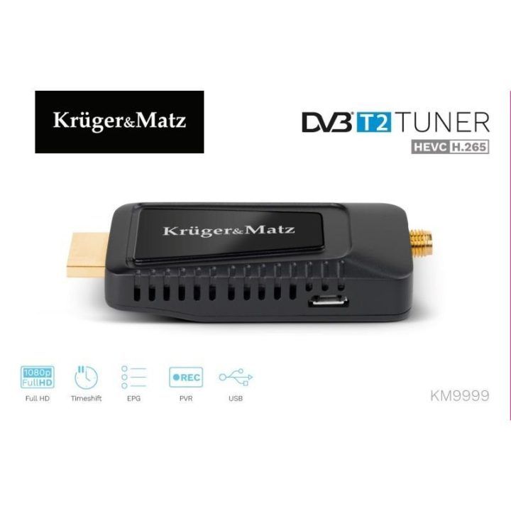 Mini DVB-T2 televizoriaus imtuvas Kruger & Matz