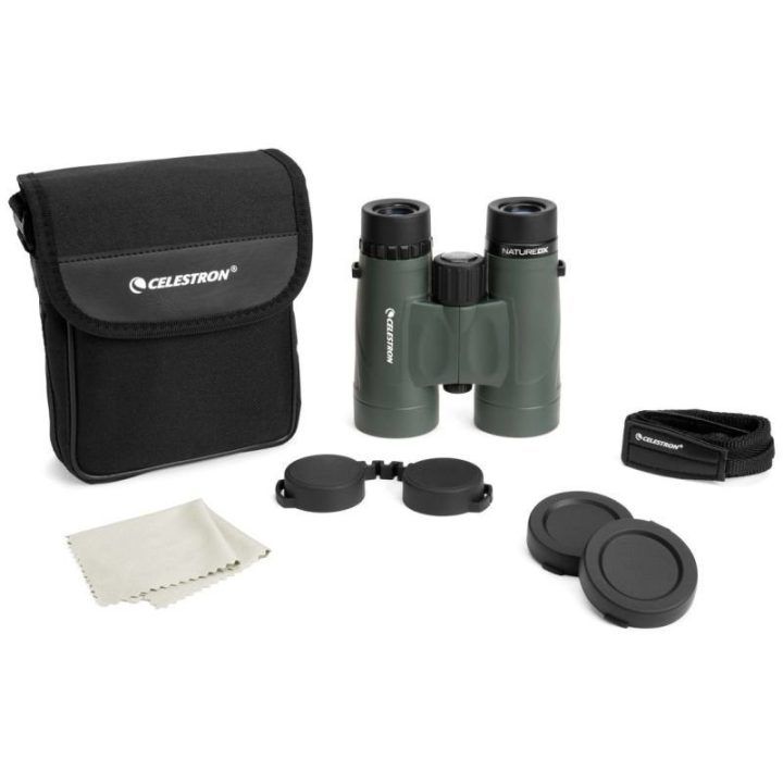 Žiūronai Celestron Nature DX 8x42, juodi ir žali