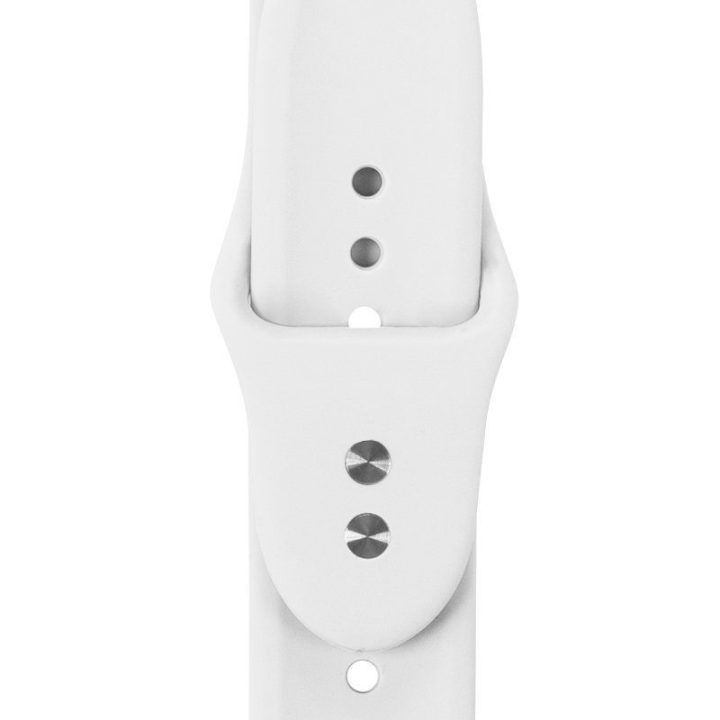 Apple Watch dirželis iš skysto silikono, baltas