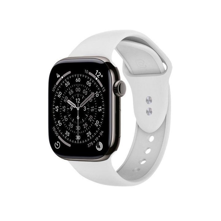 Apple Watch dirželis iš skysto silikono, baltas