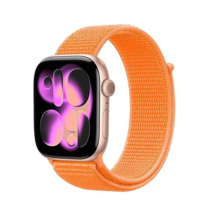 „Crong Nylon“ sportinis dirželis „Apple Watch“, oranžinis