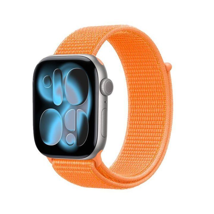 „Crong Nylon“ sportinis dirželis „Apple Watch“, oranžinis