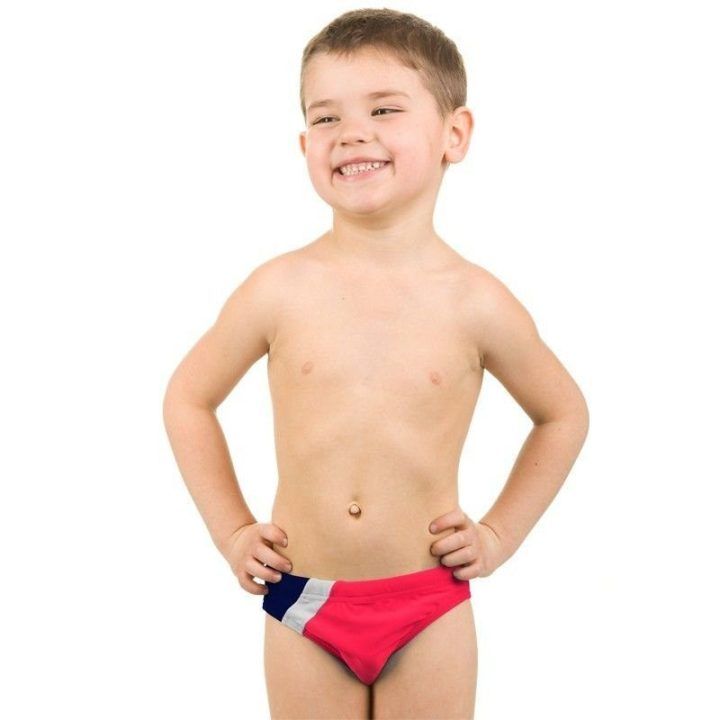 Vyriškos maudymosi kelnaitės Aqua-Speed Bartek, raudonos, tamsiai mėlynos ir baltos