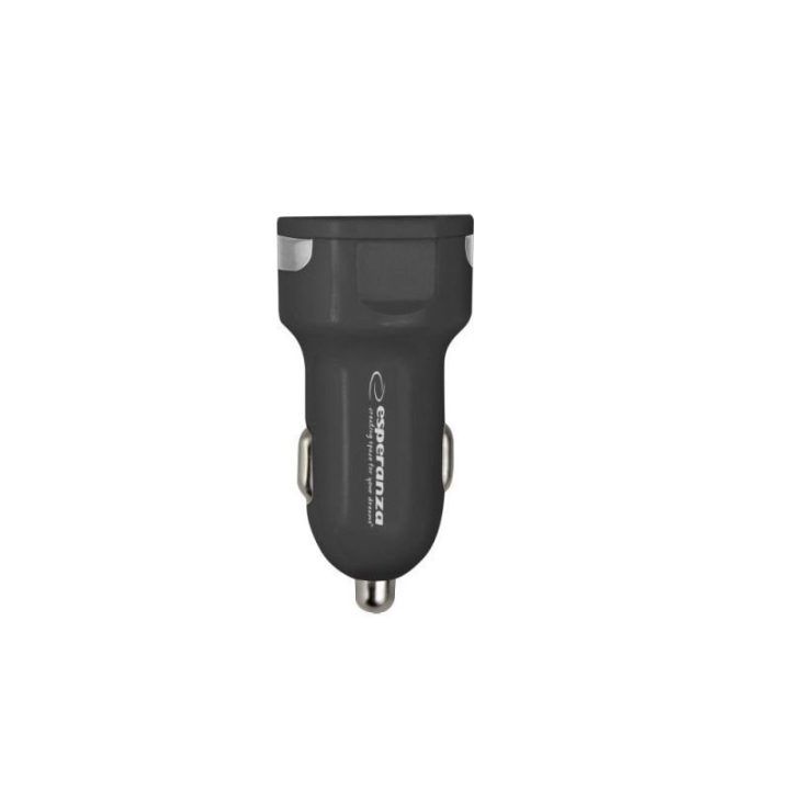 Automobilinis įkroviklis Esperanza 36 W, 2 x USB-A, juodas