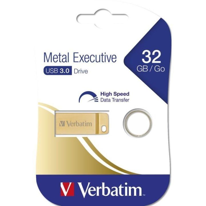 Metalinė USB atmintinė Verbatim 32 GB, auksinė