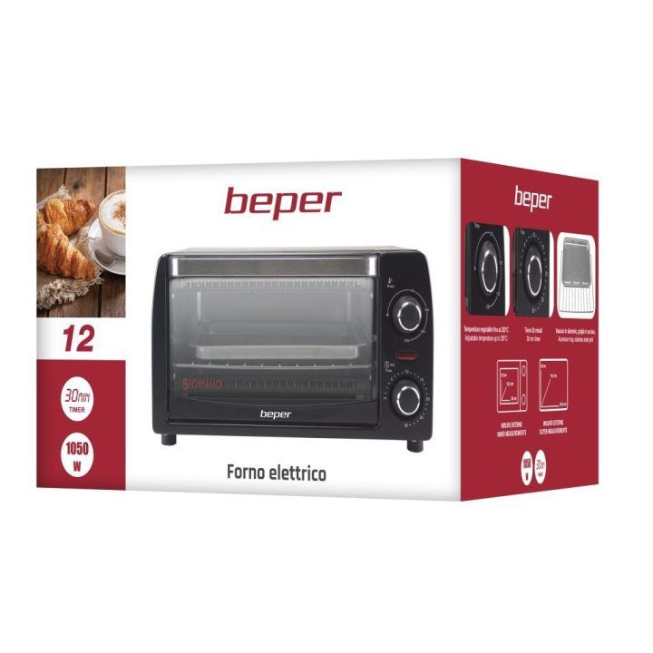 Beper 90.882 elektrinė orkaitė 12 l, 1050 W