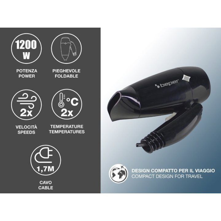 Beper P301ASC100 plaukų džiovintuvas, sulankstomas