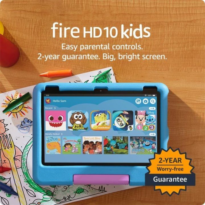 Amazon Fire HD 10 Kids 13 kartos planšetė 32 GB, mėlyna