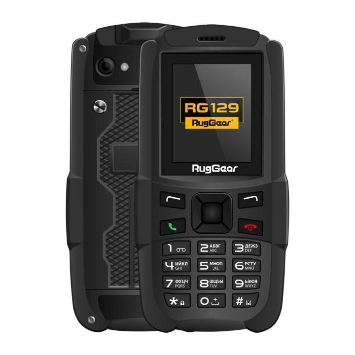 RugGear RG129 Dual, juodas