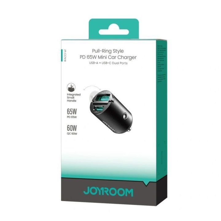 Automobilinis įkroviklis Joyroom JR-CCN18, 65 W, juodas