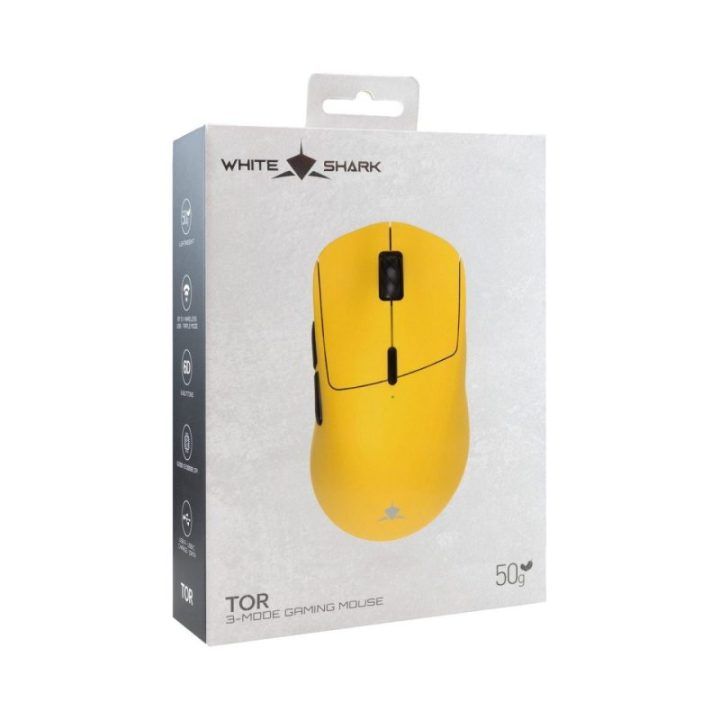 White Shark TOR WGM-5024 belaidė pelė, geltona