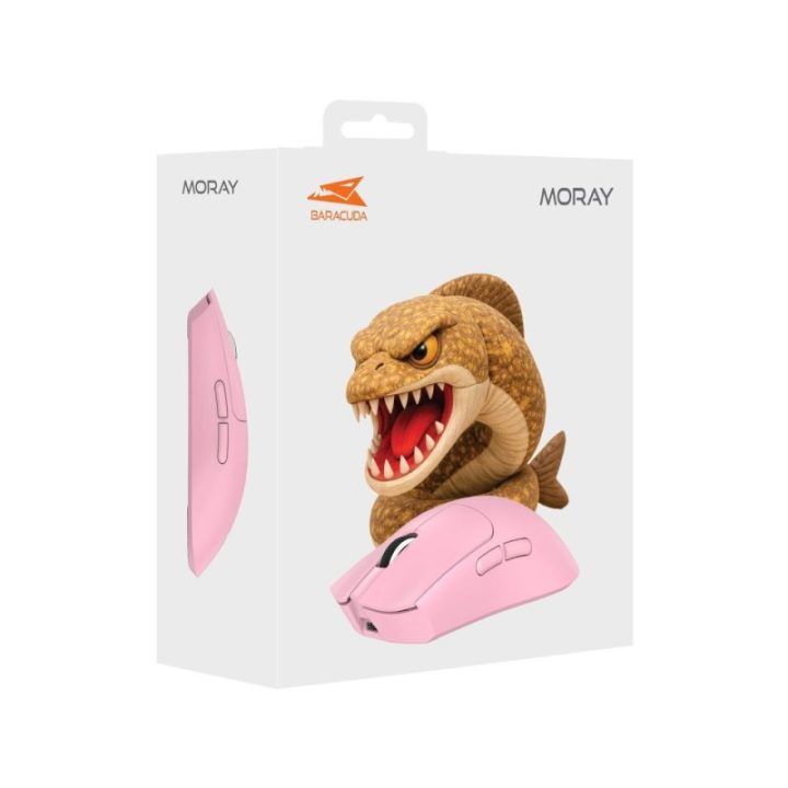Žaidimų pelė Baracuda BGM-133 Moray, rožinė