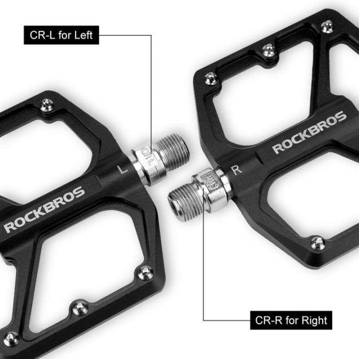 Dviračių platforminiai pedalai ROCKBROS, juodi