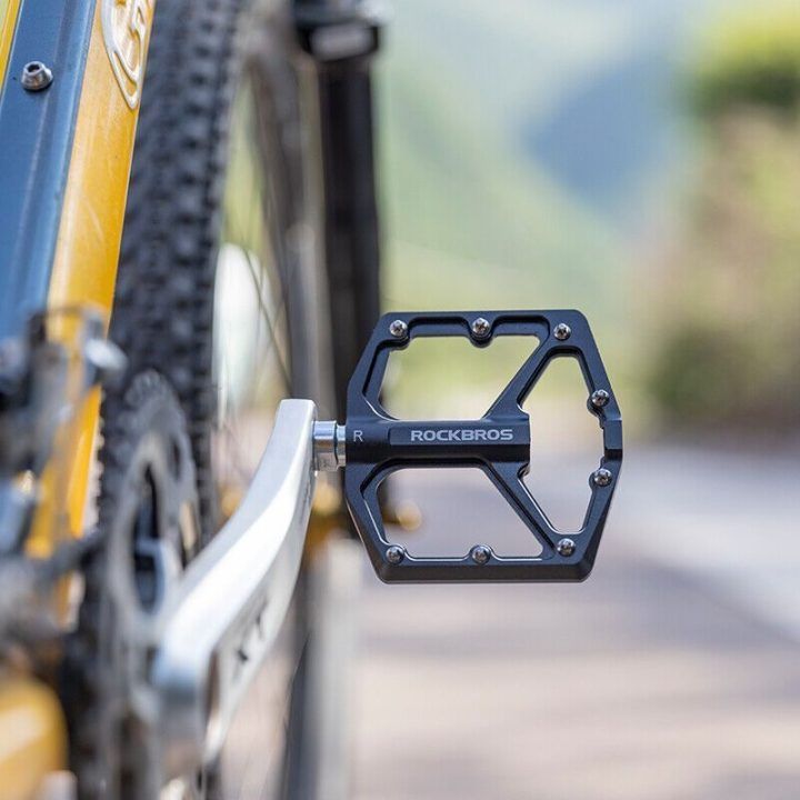 Dviračių platforminiai pedalai ROCKBROS, juodi