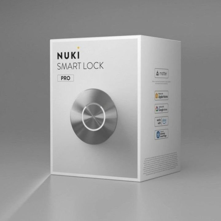 Nuki Smart Lock Pro elektroninė durų spyna, sidabro spalvos