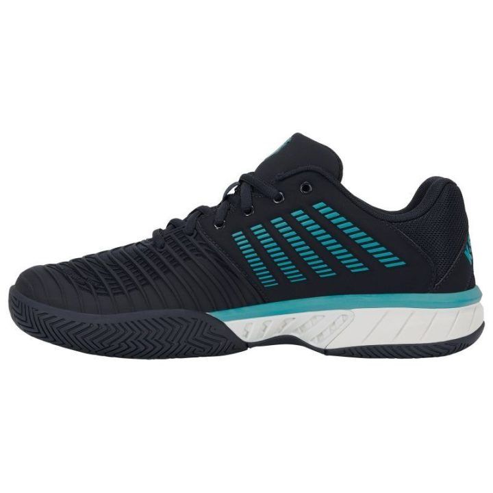 K-Swiss Express Light 3 sportbačiai, juodi su mėlynais akcentais