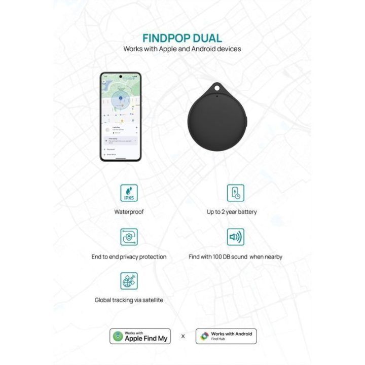 „Apple Find My“ lokatorius XD Collection FindPop Dual