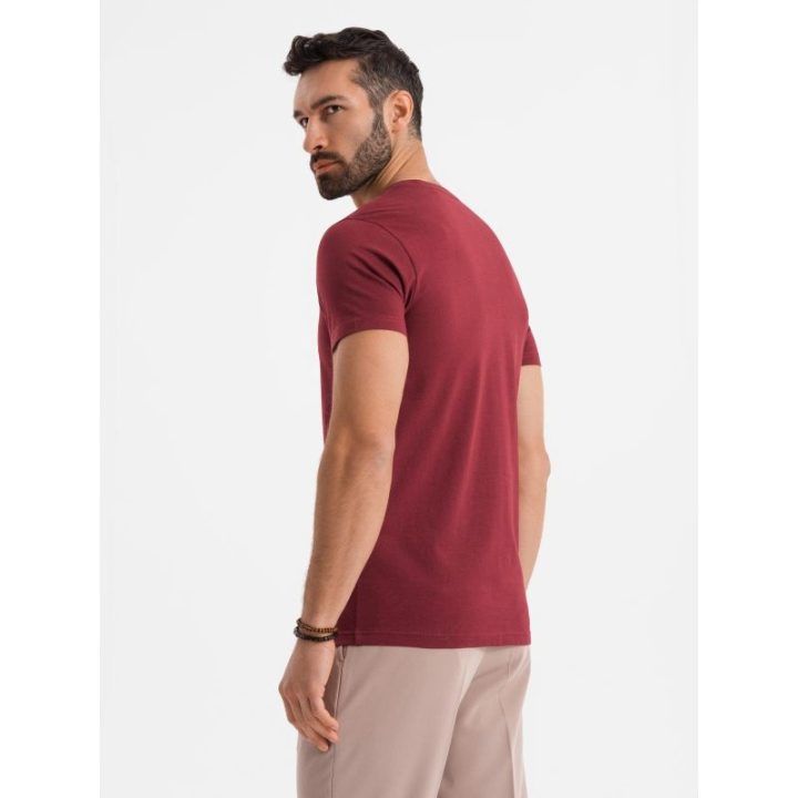 Vyriški bordo marškinėliai Ombre Clothing