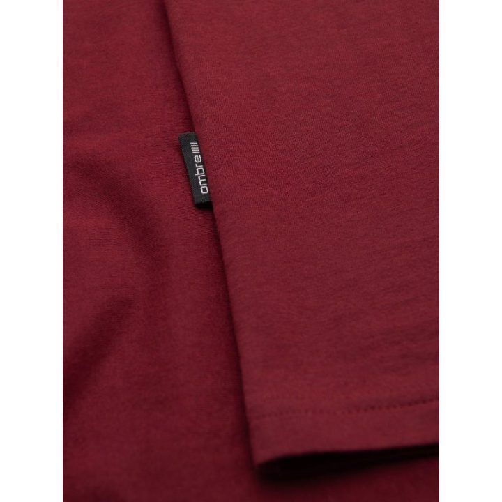 Vyriški bordo marškinėliai Ombre Clothing