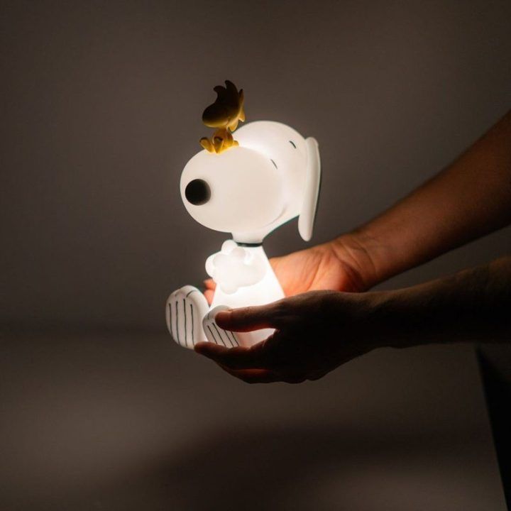 Snoopy LED naktinė lempa vaikams, PVC, USB-C