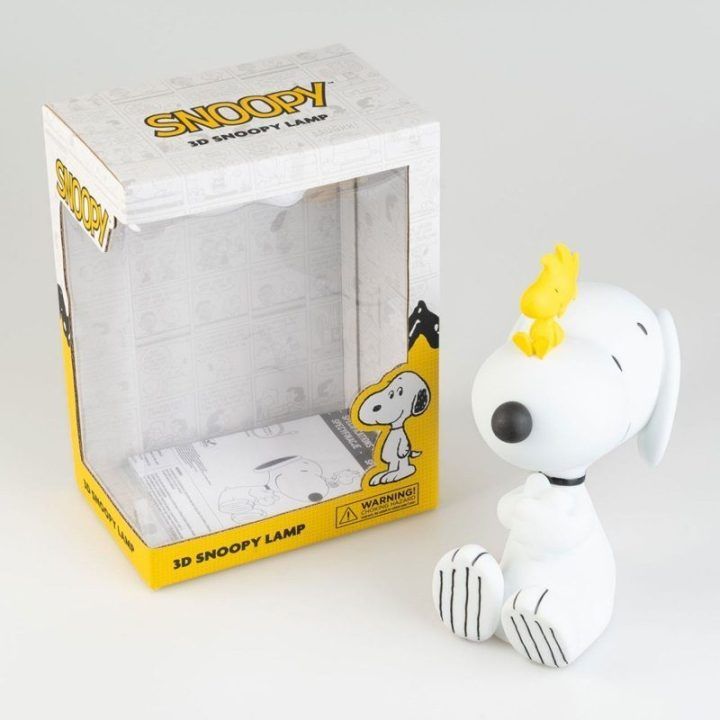 Snoopy LED naktinė lempa vaikams, PVC, USB-C