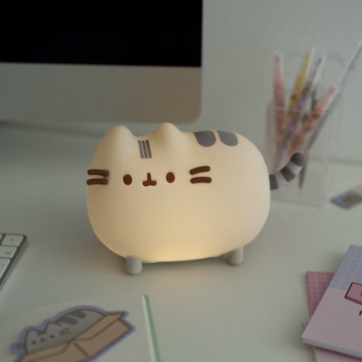 Pusheen silikoninis LED naktinis šviestuvas vaikams