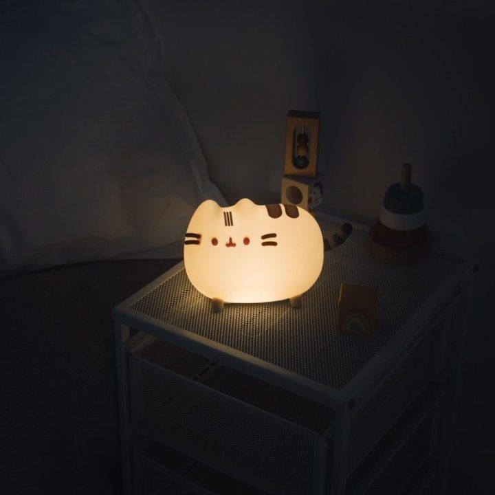 Pusheen silikoninis LED naktinis šviestuvas vaikams