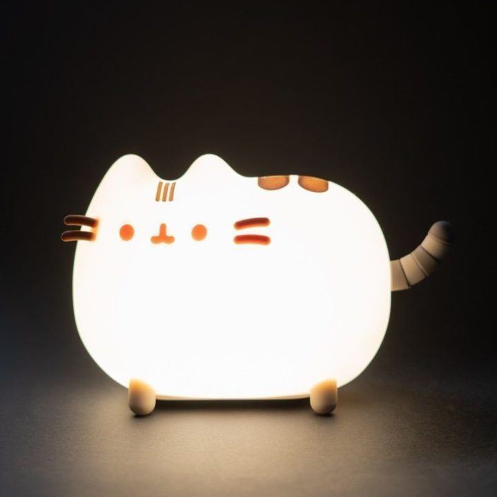 Pusheen silikoninis LED naktinis šviestuvas vaikams