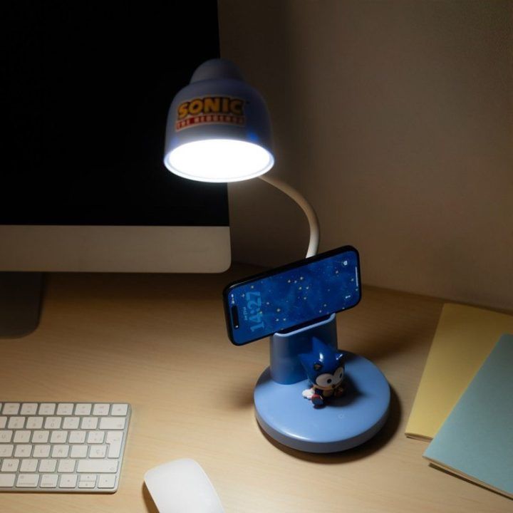 Sonic LED stalinė lempa vaikams su organizatoriumi