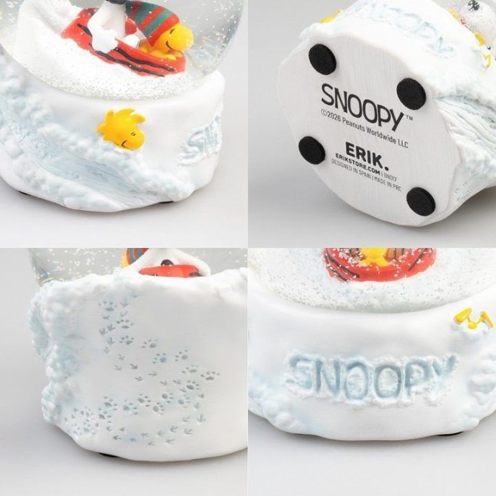 Snoopy stiklo sniego burbulas dovanų dėžutėje
