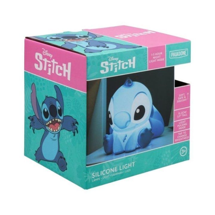 Disney Stitch silikoninė LED naktinė lempa vaikams, 15,2 cm