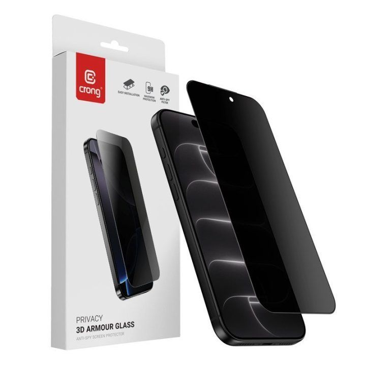Apsauginis stiklas iPhone 18 Pro Max Crong Privacy 3D