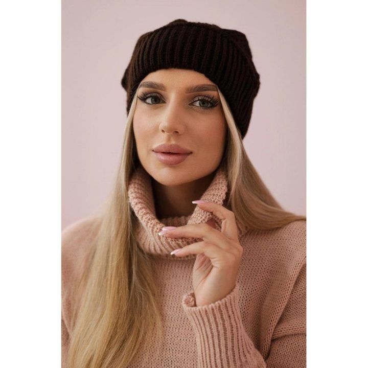 Moteriška žieminė kepurė Ingrid, rudos spalvos