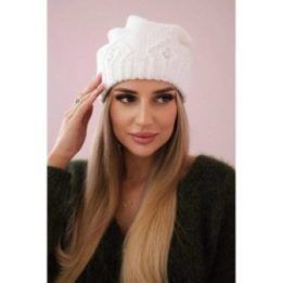 Moteriška žieminė kepurė Ramona, baltos spalvos