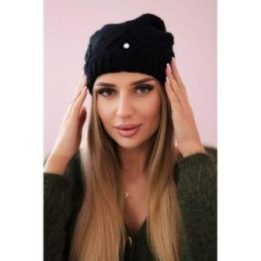 Moteriška žieminė kepurė Ramona, juodos spalvos
