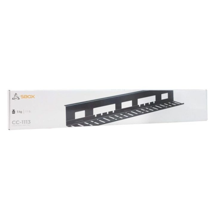 Kabelių tvarkiklis po stalu Sbox CC-1113, juodas