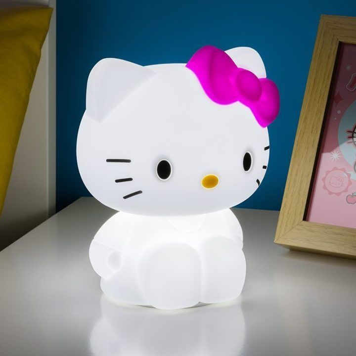Hello Kitty silikoninis naktinis šviestuvas Paladone SquishyGlo