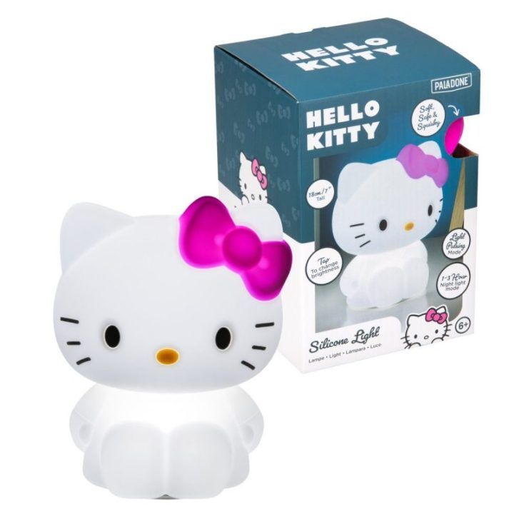 Hello Kitty silikoninis naktinis šviestuvas Paladone SquishyGlo