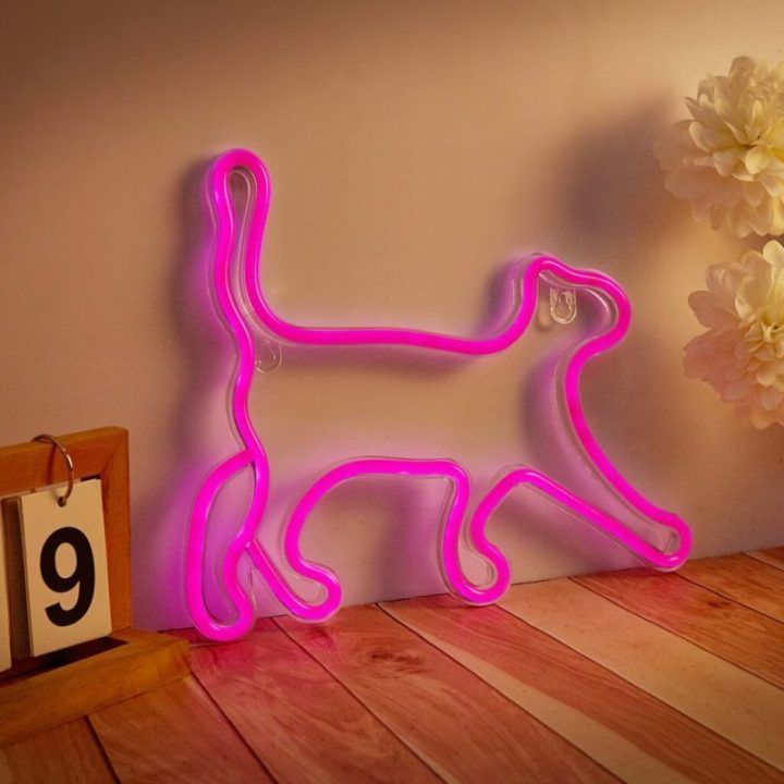 Manta Style Neon šviečiantis katinas, rožinis
