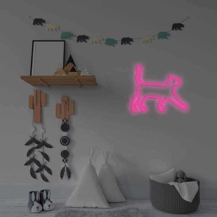 Manta Style Neon šviečiantis katinas, rožinis