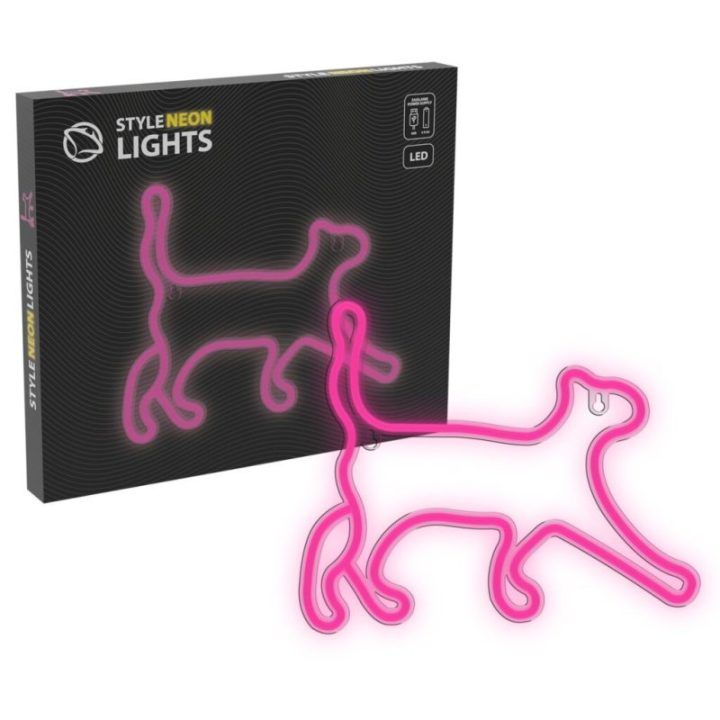 Manta Style Neon šviečiantis katinas, rožinis
