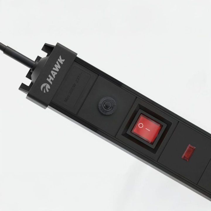 Hawk HWPS502BK viršįtampių apsauga 5 lizdų, 1,5 m