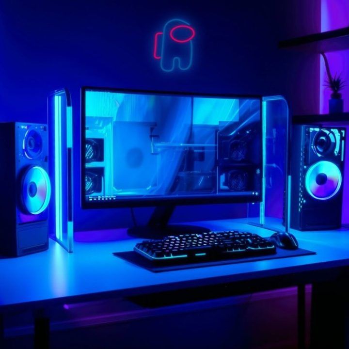 Neoninis LED šviestuvas Manta Astronaut