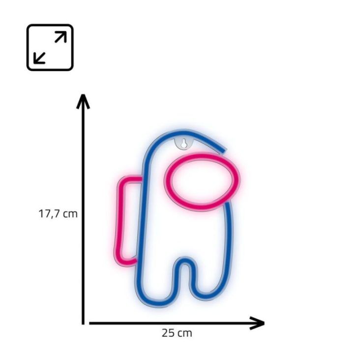Neoninis LED šviestuvas Manta Astronaut